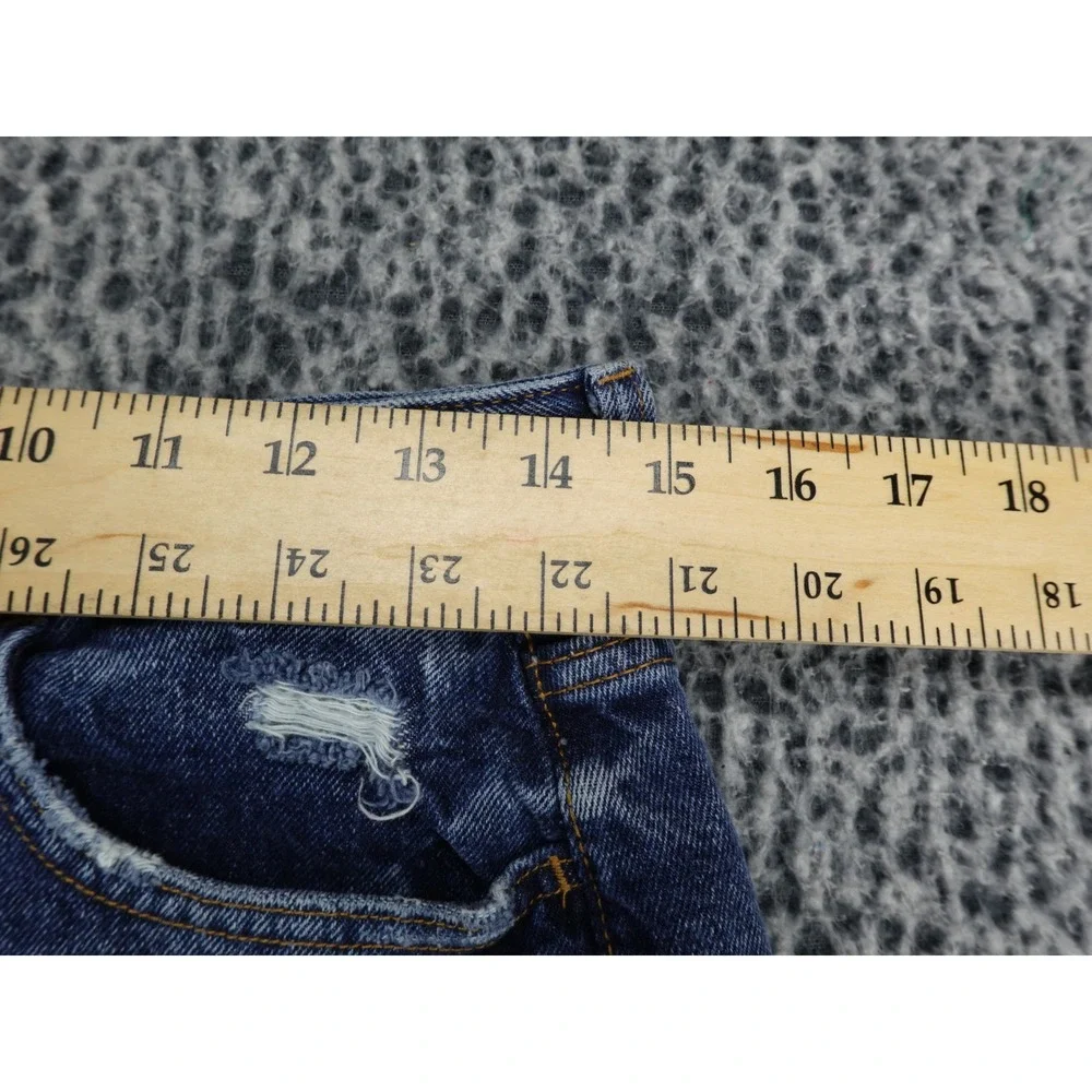 H&M &Denim Womens Size‎ 6 Blue Distressed Raw Hem Cotton Mini Skirt 0688105 9